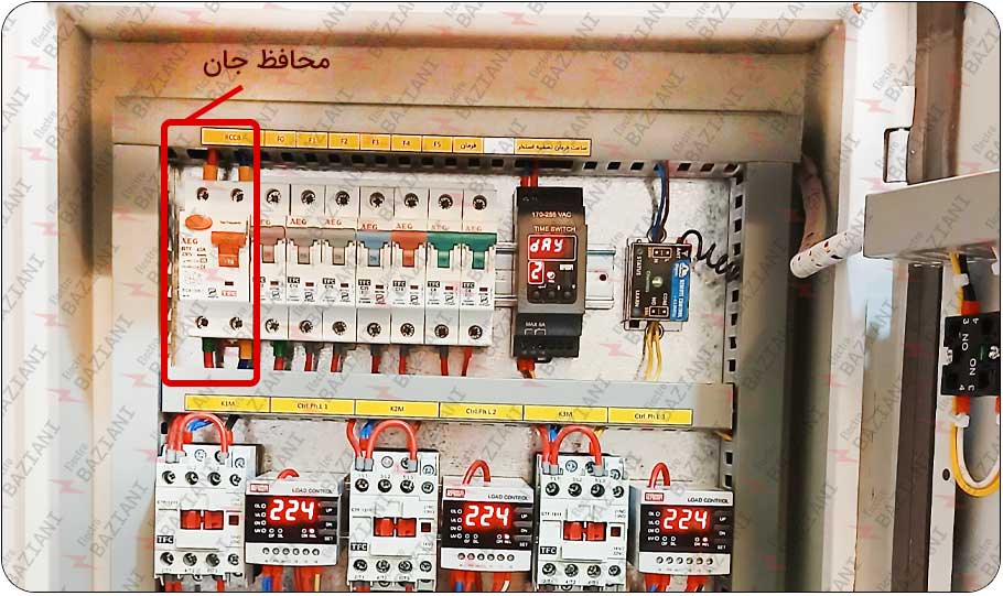 تابلو برق استخر و جکوزی با محافظ جان و ولتاژ آمپر پیشرفته