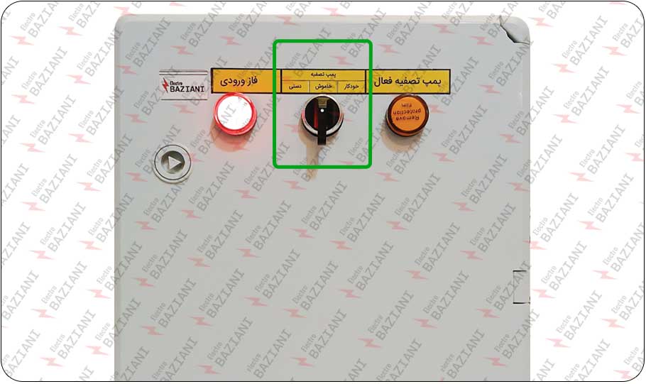 تابلو برق آبیاری قطرهای با ساعت فرمان دیجیتال